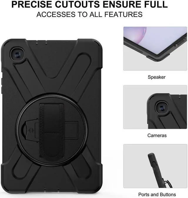 Alt view image 6 of 7 - BONAEVER Shockproof Case for Galaxy Tab A 8.4 Inch 2020 Model SM-T307 SM-T307U Verizon/T-Mobile/Sprint/AT&T Protective Stand Cover + H & Shoulder Strap