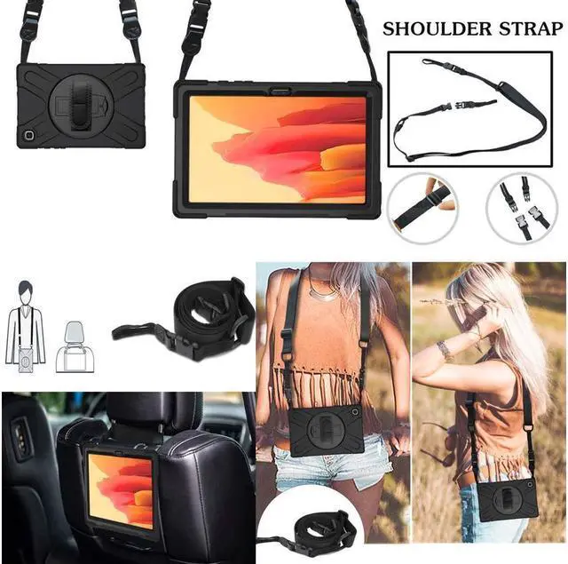 Alt view image 4 of 7 - BONAEVER For Samsung Galaxy Tab A7 10.4 inch 2022 2020 Case SM-T500 SM-T505 SM-T507 SM-T503 SM-509 Shockproof Protective Cover with Hand Strap Stand and Shoulder Strap