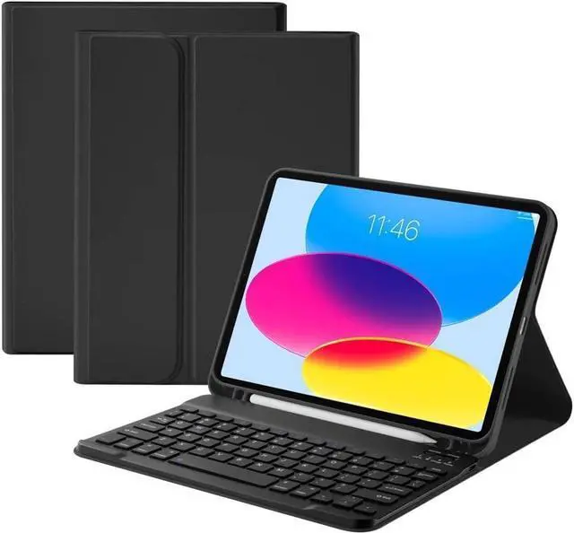 Main image of BONAEVER Keyboard Case for iPad (A16) 11th Generation 11 Inch 2025, iPad 10th Generation 10.9 inch 2022 Wireless Keyboard with Protective Cover with Pencil Holder