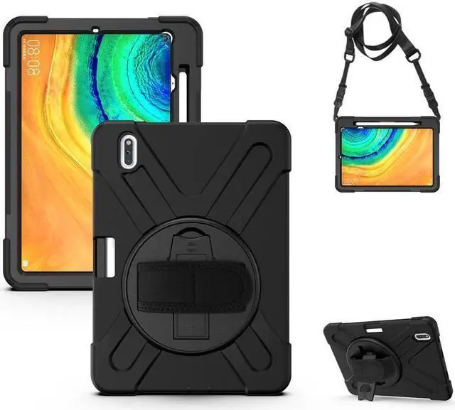 Main image of BONAEVER Case for Huawei MatePad Pro 10.8 Inch Shockproof Rugged Protective Cover with Stand and / Pencil Holder / Hand Strap / Shoulder Strap
