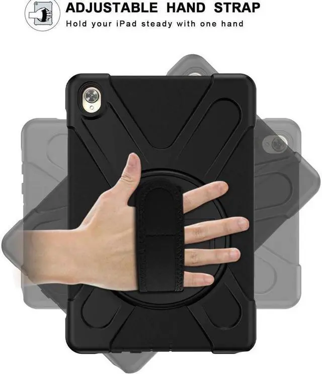 Alt view image 2 of 6 - BONAEVER Case for Huawei MediaPad M5 10.8 / M5 Pro 10.8 Shockproof Protective Cover with Stand and Strap & Shoulder Strap
