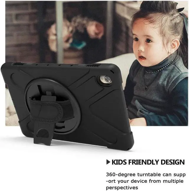 Alt view image 3 of 6 - BONAEVER Case for Huawei MediaPad M5 10.8 / M5 Pro 10.8 Shockproof Protective Cover with Stand and Strap & Shoulder Strap