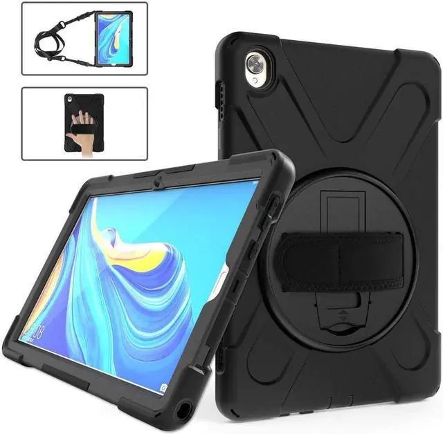 Alt view image 6 of 6 - BONAEVER Case for Huawei MediaPad M5 10.8 / M5 Pro 10.8 Shockproof Protective Cover with Stand and Strap & Shoulder Strap