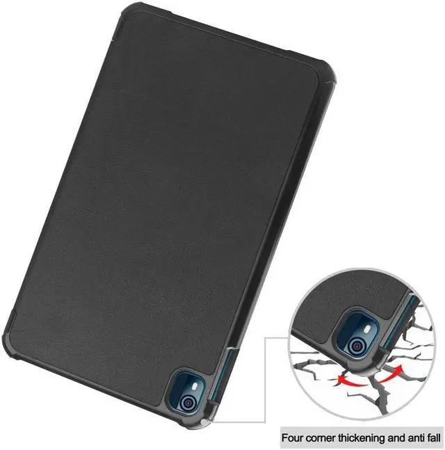 Alt view image 4 of 7 - BONAEVER Nokia T10 Case 8.0 Inch 2022 Trifold Slim Smart Stand Cover Hard Shell for 8.0" Nokia T10 2022 Release with Universal Stylus Pen
