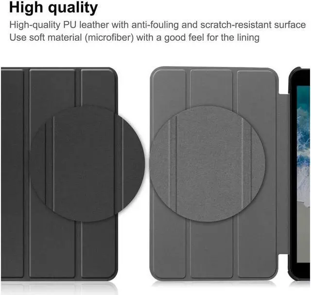 Alt view image 7 of 7 - BONAEVER Nokia T10 Case 8.0 Inch 2022 Trifold Slim Smart Stand Cover Hard Shell for 8.0" Nokia T10 2022 Release with Universal Stylus Pen