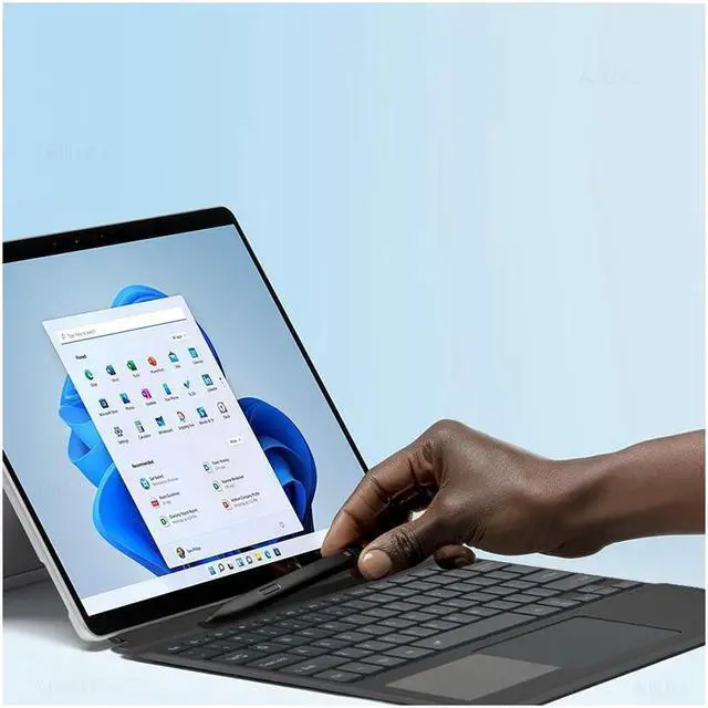 Alt view image 5 of 7 - BONAEVER Type Cover for 13 Inch Microsoft Surface Pro 8 / Surface Pro X Ultra Thin Portable Wireless Bluetooth Keyboard with 7-Color Backlits Built-in Rechargeable Battery