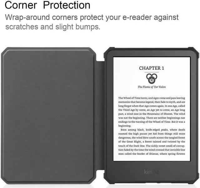 Alt view image 7 of 7 - BONAEVER Case for Kindle 11th Generation 2022 Release Ultra Thin Smart Protective Durable PU Leather Cover with Auto Sleep Wake Function with Universal Stylus Pen