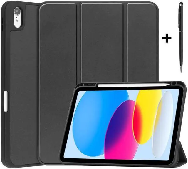 Main image of BONAEVER Case Compatible with iPad 10th Generation 10.9 Inch 2022 with Pencil Holder Protective Stand Cover with Soft Back Auto Sleep/Wake + Universal Stylus Pen