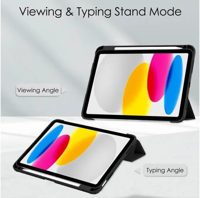 Alt view image 2 of 7 - BONAEVER Case for iPad (A16) 11th Generation 11 Inch 2025, iPad 10th Generation 10.9 inch 2022 with Pencil Holder / Universal Stylus Pen Slim Protective Smart Stand Cover