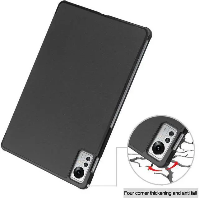 Alt view image 7 of 7 - BONAEVER Case for Xiaomi Pad 5 Pro 12.4 inch 2022 Tri fold Slim Hard Shell Smart Protective Cover with Multi-Angle Stand Universal Stylus Pen