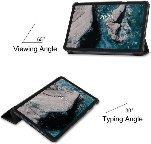 Alt view image 4 of 7 - BONAEVER Nokia T20 Case 10.36 Inch 2021 Slim Smart Stand Cover for 10.36" Nokia T20 TA-1392 TA-13797 TA-1394 2021 with Universal Stylus Pen