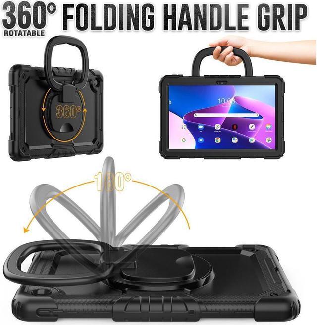 Alt view image 2 of 7 - BONAEVER For Lenovo Tab M10 Plus 3rd Gen 10.6 inch Case Model TB-125F TB-128F with Screen Protector Drop-Proof Protection Case with Stand & Shoulder Strap & Pen Holder