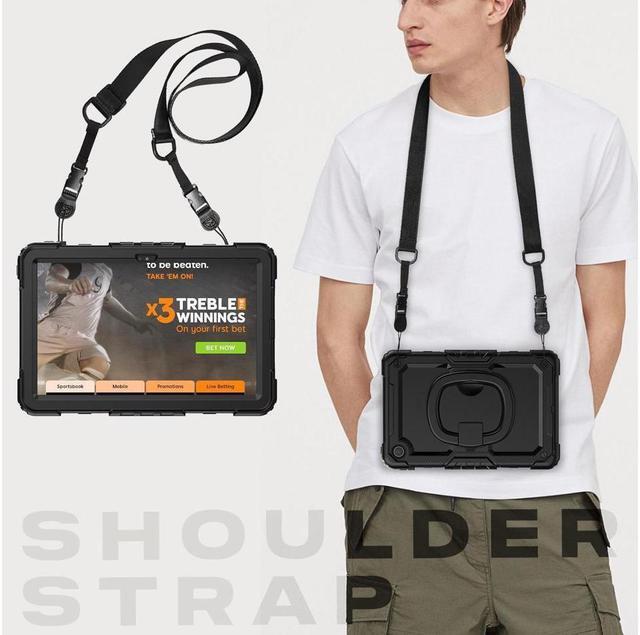 Alt view image 5 of 7 - BONAEVER For Lenovo Tab M10 Plus 3rd Gen 10.6 inch Case Model TB-125F TB-128F with Screen Protector Drop-Proof Protection Case with Stand & Shoulder Strap & Pen Holder