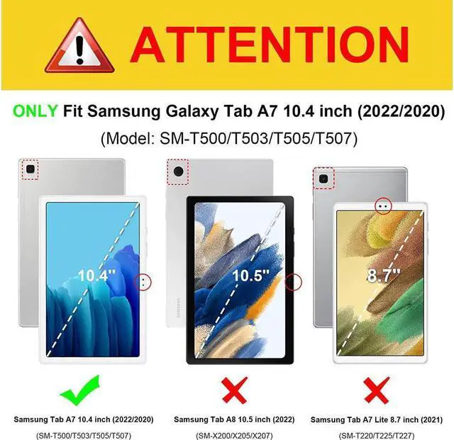 Alt view image 2 of 2 - BONAEVER Touchpad Keyboard Case for Samsung Galaxy Tab A7 10.4 inch 2022/2020 (Model SM-T500/T503/T505/T507) Wireless Keyboard with Trackpad