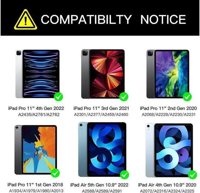 Alt view image 2 of 7 - BONAEVER Magnetic Keyboard Case For iPad Air 11 Inch M3 M2 2025 2024 iPad Pro 11 inch 4th 3rd 2nd 1 Stand Gen 2022 2021 2020 2018 iPad Air 5 Air 4 10.9 2022 2020 with Pencil Holder Backlit Trackpad