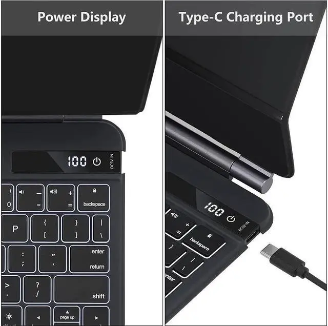 Alt view image 4 of 7 - BONAEVER Magic Keyboard Case for iPad Air 11 Inch M3 M2 2025 2024 iPad Pro 11 Inch 2022 2021 2020 2018 iPad Air 5th 4th Gen 10.9 Wireless Backlit Keyboard Cover with Trackpad