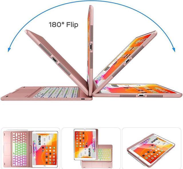 Alt view image 5 of 7 - BONAEVER Case with Keyboard For iPad 9th / 8th / 7th Gen 10.2 inch & iPad Air 3rd Gen / iPad Pro 10.5" Rotatable Multi-Touch Trackpad Backlight & Pencil Holder