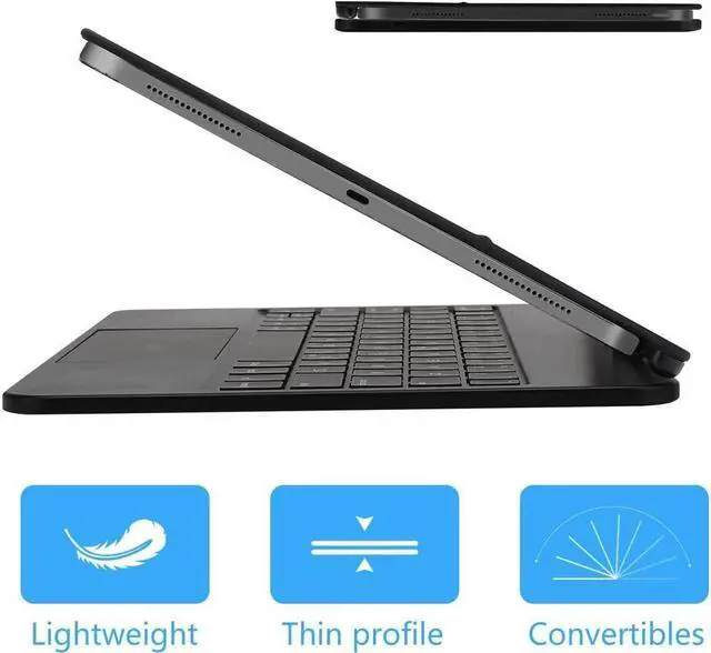 Alt view image 6 of 7 - BONAEVER Wireless Magic Keyboard Case for iPad Air 11 Inch M3 M2 2025 2024 iPad Pro 11 Inch 2022 2021 2020 2018 iPad Air 5th 4th Gen 10.9 with Trackpad