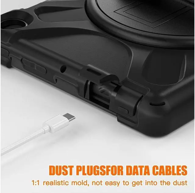 Alt view image 6 of 7 - BONAEVER All New Amazon Fire HD 8 / Fire HD 8 Plus Case - 12th Generation 2022 Shockproof Protective Cover With Stand and Strap Shoulder Strap