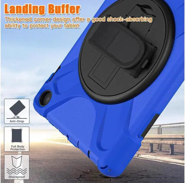 Alt view image 3 of 7 - BONAEVER All New Amazon Fire HD 8 / Fire HD 8 Plus Case - 12th Generation 2022 Shockproof Protective Cover With Stand and Strap Shoulder Strap