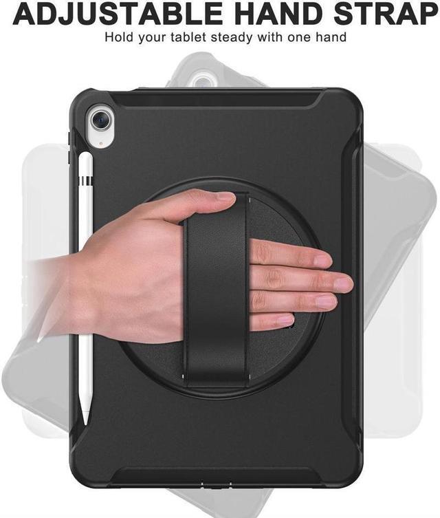 Alt view image 4 of 7 - BONAEVER Case for iPad (A16) 11th Generation 11 Inch 2025, iPad 10th Generation 10.9 inch 2022 with Pencil Holder 360° Swivel Stand and Strap Shockproof Rugged Protective Cover