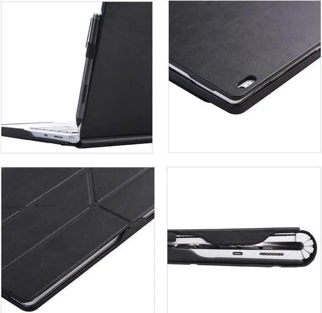 Alt view image 5 of 7 - BONAEVER Case for 13.5 inch Microsoft Surface Book 3 / Surface Book 2 / Surface Book 1 (i5 CPU Only) PU Leather Protective Laptop Cover with Stand / Pencil Holder