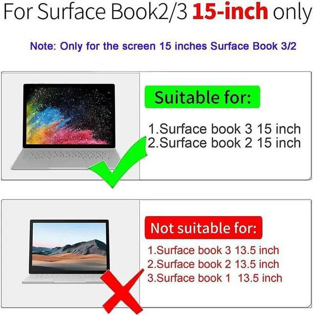 Alt view image 2 of 7 - BONAEVER Case for 15 inch Microsoft Surface Book 3 / Surface Book 2 / Surface Book 1 PU Leather Folio Protective Laptop Cover with Stand Pencil Holder