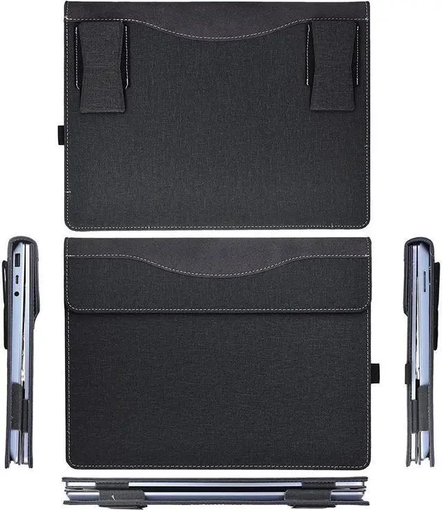 Alt view image 7 of 7 - BONAEVER Laptop Case for Microsoft Surface Laptop 5 / Laptop 4 / Laptop 3 / Laptop 2 / Laptop 1 15 inch PU Leather Protective Cover with Stand / Pencil Holder