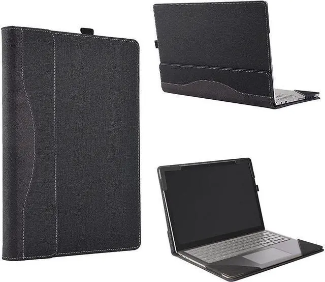 Alt view image 5 of 7 - BONAEVER Laptop Case for Microsoft Surface Laptop 5 / Laptop 4 / Laptop 3 / Laptop 2 / Laptop 1 15 inch PU Leather Protective Cover with Stand / Pencil Holder