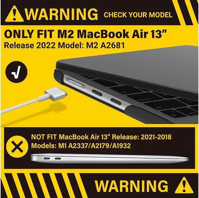 Alt view image 3 of 7 - BONAEVER Compatible with MacBook Air 13.6 inch Case 2025 2024 2022 Model M4 A3240 A2681 M2 A3113 M3 with Liquid Retina Display Touch ID Protective Laptop Cover with Keyboard Cover Skin