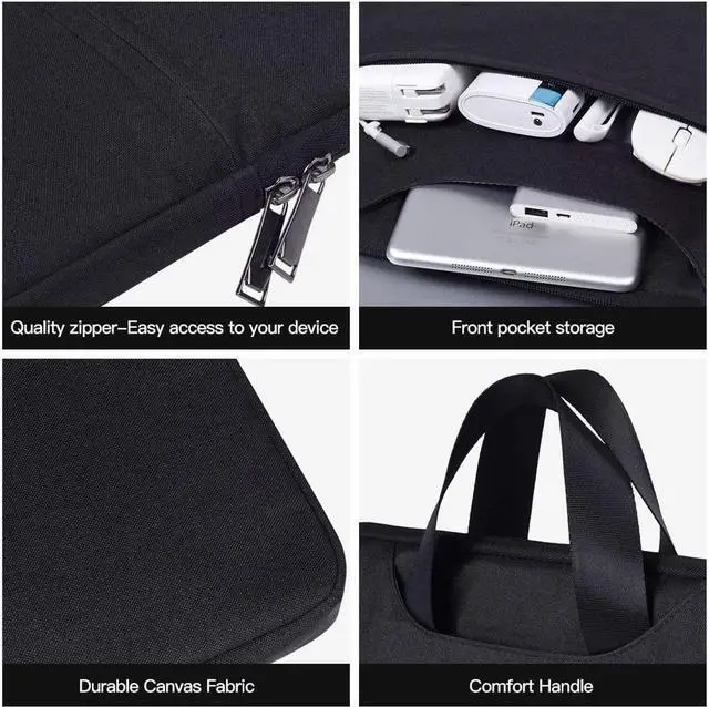 Alt view image 6 of 7 - BONAEVER Universal 11 12 inch Laptop Bag Computer Bag Water Resi Standant Laptop Briefcase Case Sleeve with Shoulder Strap for MacBook Acer Lenovo HP Dell Samsung