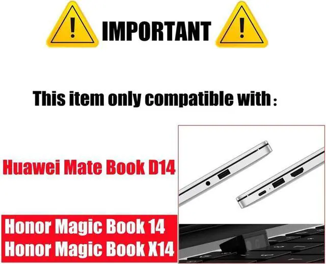 Alt view image 2 of 7 - BONAEVER Compatible with Huawei Mate Book D14 Case / Honor Magic 14 / Honor Magic X14 Matte Laptop Protective Hard Shell Case 14 inch with Keyboard Cover Skin
