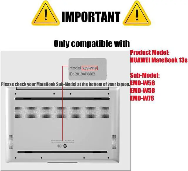 Alt view image 2 of 7 - BONAEVER Compatible with Huawei MateBook 13S 2021 Case Matte Laptop Protective Hard Shell Cover for Huawei Mate Book 13S inch with Keyboard Cover Skin