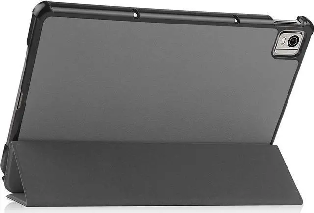 Alt view image 4 of 7 - BONAEVER Case for Nokia T21 Case 10.4 Inch 2022 Trifold Slim Smart Stand Cover Hard Shell for Nokia T21 10.4" 2022 Release with Universal Stylus Pen Gray