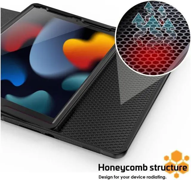 Alt view image 4 of 7 - BONAEVER For iPad 9th 8th 7th Generation 10.2 inch Case [ Standrong Magnetic] Auto Sleep/Wake Drop Proof Cover with [Multi-angle Stand ] Pencil Holder & Card Slot for iPad 10.2 Inch 2021 2020 2019