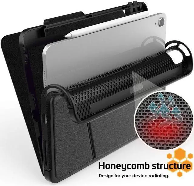 Alt view image 2 of 7 - Magnetic Stand Case for iPad Air 5th 4th Generation 10.9 inch 2022 2020 - Shockproof Cover with Pencil Holder, Card Slot, Auto Sleep Wake For iPad Pro 11 inch 2018 2020 2021 2022 (1st/2nd/3rd/4th Gen)