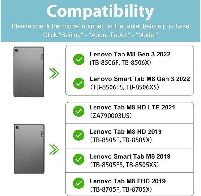 Alt view image 2 of 7 - BONAEVER Case for Lenovo Tab M8 Gen 3 2022/ Smart Tab M8 Gen 3 2022/Tab M8 HD LTE 2021/ Tab M8 HD/Smart Tab M8/Tab M8 FHD 2019 with Pen Holder Screen Protector Stand Shoulder Strap