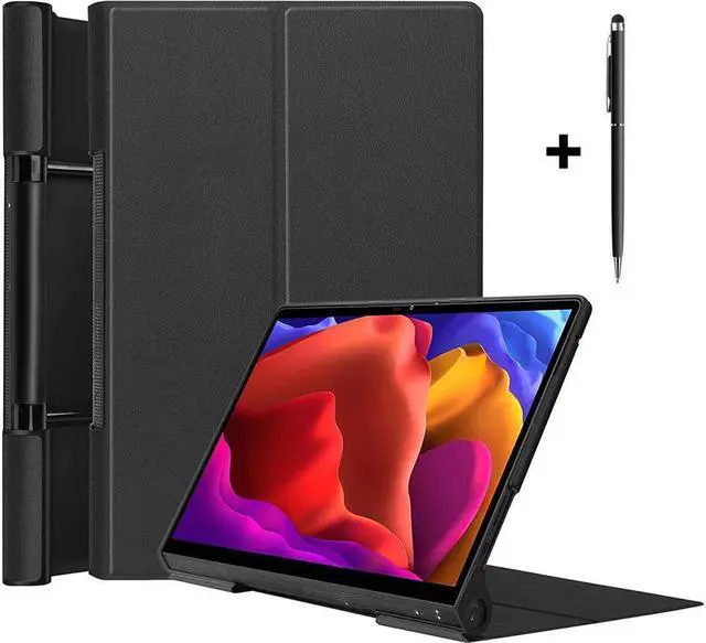 Main image of BONAEVER Case for Lenovo Yoga Pad Pro 13 Inch Model YT-K606 / YT-K606F 2021 Ultra Thin PU Leather Hard Shell Cover with Universal Stylus Pen