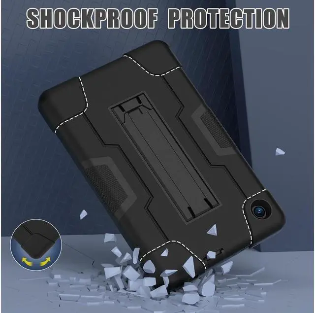 Alt view image 3 of 7 - BONAEVER Protective Case For TCL Tab 8 LE Model 9137W) / TCL Tab 8 WiFi Model 9132X Shockproof Cover with Stand and + Universal Stylus Pen