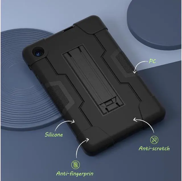 Alt view image 6 of 7 - BONAEVER Protective Case For TCL Tab 8 LE Model 9137W) / TCL Tab 8 WiFi Model 9132X Shockproof Cover with Stand and + Universal Stylus Pen