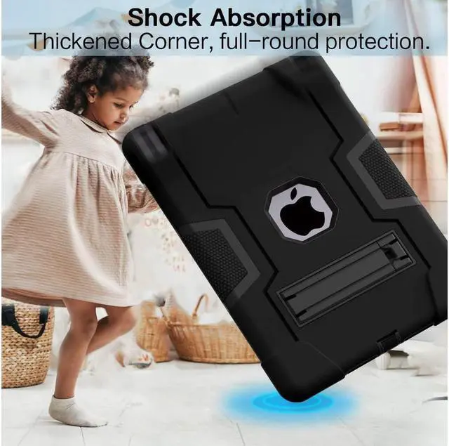 Alt view image 3 of 7 - BONAEVER Case for ipad 9th Generation/iPad 8th Generation/iPad 7th Generation Slim Shockproof Rugged Protective Case with Built-in Stand for iPad 10.2 inch 2021/2020/2019