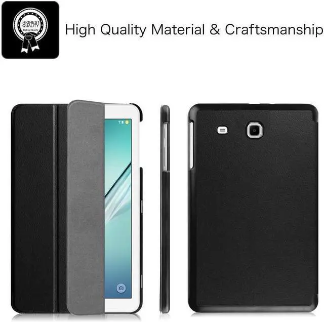 Alt view image 7 of 7 - BONAEVER Slim Case for Samsung Galaxy Tab E 9.6 inch with Universal Stylus Pen - Protective Stand Cover for Galaxy Tab E Wi-Fi/Tab E Nook/Tab E Verizon 9.6 Inch Model SM-T560/T561/T565/T567V