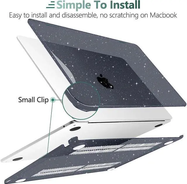 Alt view image 4 of 7 - BONAEVER Compatible with Macbook Air 15 inch Case 2025 2024 2023 A3241 M4 A3114 M3 A2941 M2 Plastic Hard Case with Keyboard Skin & Screen Protector & Type C Adapter