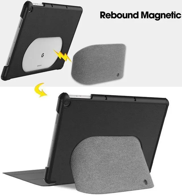 Alt view image 2 of 7 - BONAEVER Google Pixel Case 11 Inch 2023 Slim Stand Protective Case Smart Folio Cover with 2 in 1 Stylus Pen