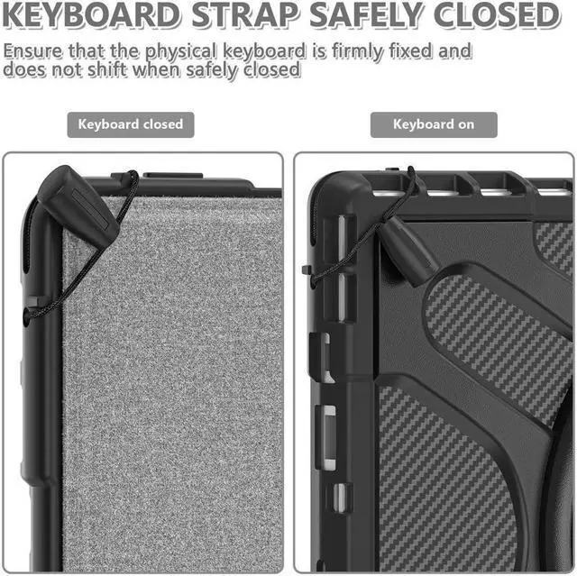 Alt view image 7 of 7 - BONAEVER Case For Surface Pro 7 Plus / Surface Pro 7 / Surface Pro 6 / Surface Pro 5 / Surface Pro 4 12.3 inch Shockproof Cover with Stand and Strap Pen Holder 2 in 1 Stylus Pen