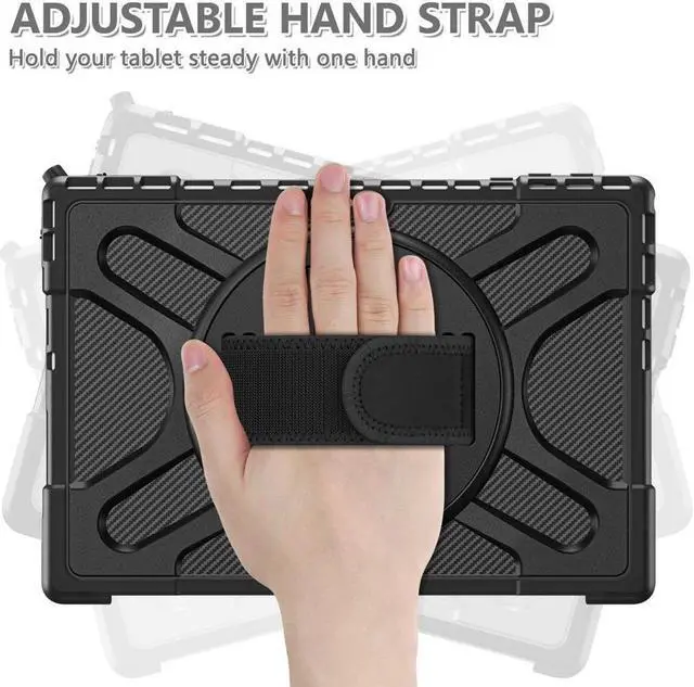 Alt view image 2 of 7 - BONAEVER Case For Surface Pro 7 Plus / Surface Pro 7 / Surface Pro 6 / Surface Pro 5 / Surface Pro 4 12.3 inch Shockproof Cover with Stand and Strap Pen Holder 2 in 1 Stylus Pen