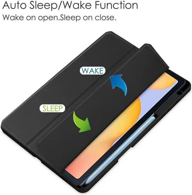 Alt view image 4 of 7 - BONAEVER Slim Case for Samsung Galaxy Tab S6 Lite 10.4 Inch 2022 2020 Model SM-P610/P613/P615/P619 with S Pen Holder Stylus Pen Shockproof Cover with Clear Transparent Back Shell
