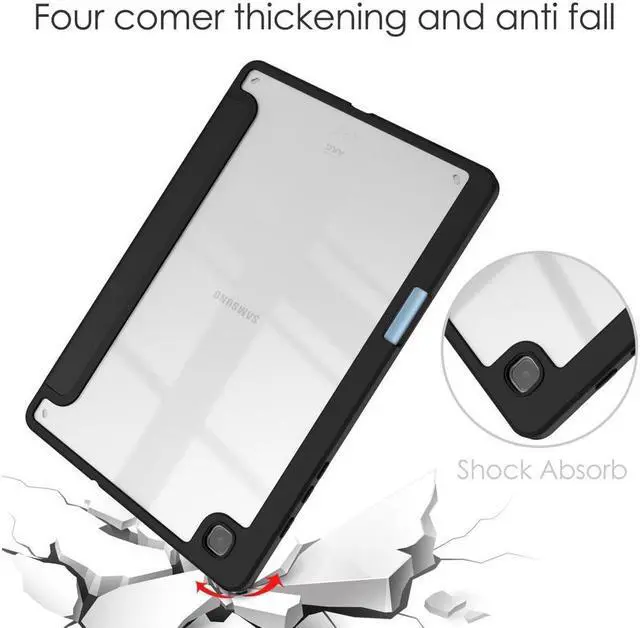 Alt view image 5 of 7 - BONAEVER Slim Case for Samsung Galaxy Tab S6 Lite 10.4 Inch 2022 2020 Model SM-P610/P613/P615/P619 with S Pen Holder Stylus Pen Shockproof Cover with Clear Transparent Back Shell