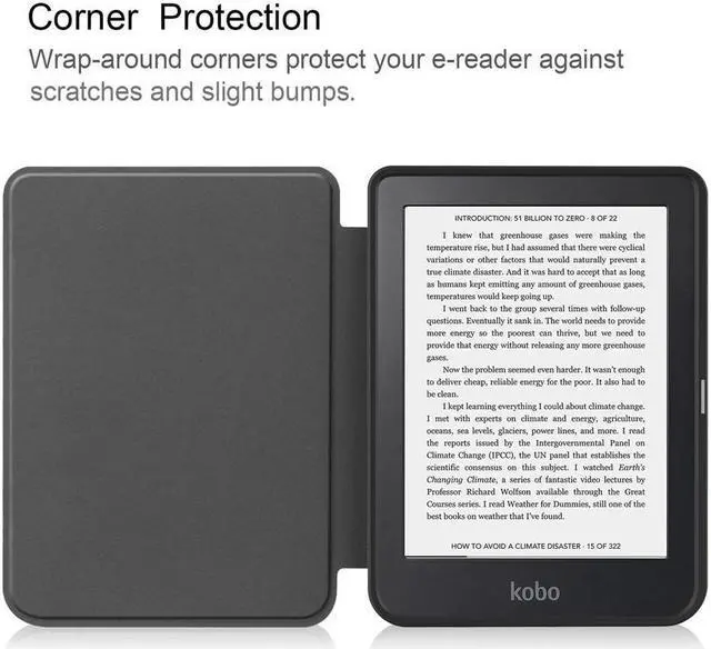 Alt view image 7 of 7 - BONAEVER Case for 6 inch Kobo Clara 2E / Tolino Shine 4 2022 Released Ultra Slim Folio Premium PU Leather Protective Cover with Auto Sleep/Wake Function 2 in 1 Stylus Pen