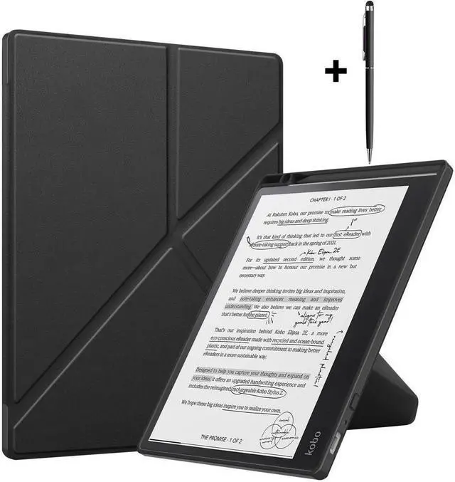 Main image of BONAEVER Slim Case for Kobo Elipsa 2E 10.3 inch 2023 - Premium Leather Case Protective Smart Folio Shell Cover with Pen Holder Auto Wake/Sleep Multi-Viewing Angles Stylus Pen